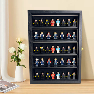 Minifigure hiển thị trường hường-khối Xây dựng đồ chơi tủ tường Showcase cho thu nhỏ nhỏ có thể khóa cửa Bảo vệ UV - Product Image 2