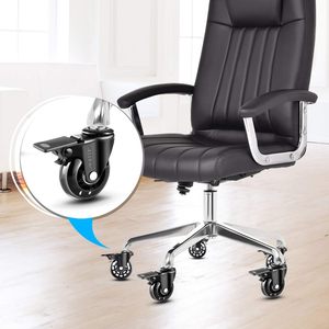 Ensemble de 5 roulettes en polyuréthane VIMA de 2,5 pouces avec double roulement à billes, fonctionnement silencieux pour les roues de chaise de bureau - Product Image 5