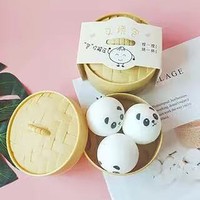 Ensemble de jouets anti-stress TPR souple en forme de boulette vapeur (Bao Bun) pour 14 ans et plus – Nouveauté, jouet promotionnel et anti-stress