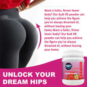 Vente flash : Poudre de protéines Booty Curve Strawberry Extreme Mass pour aider à épaissir et à repulper les fesses - Product Image 3