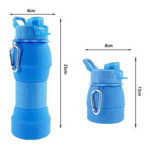 Bouteille d'eau en silicone pliable légère, sans BPA, pour le sport, la gym, les voyages, les enfants, portable, pour l'extérieur - Product Image 5