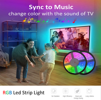 Qipao — bande lumineuse RGB Led intelligente, 12V, DC, Flexible, mélangeur vocal, musique, télécommande wi-fi, Kingstar, 5050