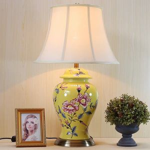 Fabricant de lampes de bureau vintage pour <span class=keywords><strong>la</strong></span> maison, éclairage de bocal en céramique pour chambre à coucher, lampes de <span class=keywords><strong>table</strong></span> décoratives à motif d'art en porcelaine - Product Image 4