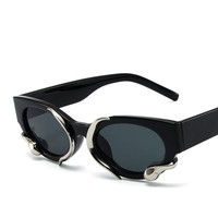 Lunettes de soleil vintage ovales œil de chat en forme de serpent, lunettes sexy pour femmes, hip hop