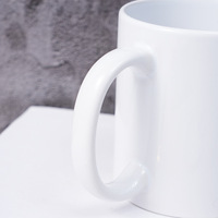 Mug en céramique minimaliste blanc à motif personnalisé, grande capacité, pour le bureau et la maison