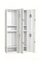 Armoire de Rangement Moderne en Acier Verrouillable à Prix d'Usine, Personnalisable pour Maison, École, Salle de Sport, Hôpital, 4 Portes avec Revêtement Écologique