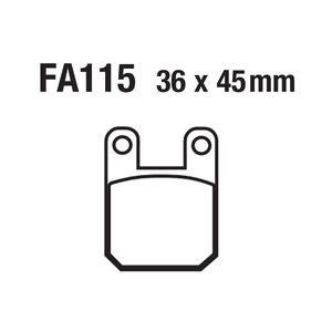 Plaquettes de frein à disque pour moto, véhicule électrique, camionnette, VTT, vélo de plage FA115 DERBI SENDA Atlantis GPR Predantor - Product Image 4