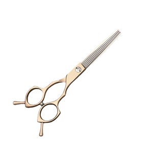 Tijeras de entresacar curvas SR de 7 pulgadas de acero inoxidable para peluquería canina, para recortar el pelo esponjoso tipo pompón - Product Image 3