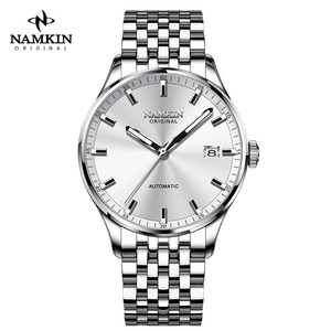 Reloj Automático de Moda Minimalista para Hombre con Logotipo Personalizable, 5ATM, de Lujo para Negocios, de Acero Inoxidable 316L, Mecánico - Product Image 1