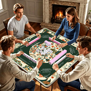 Alfombrilla de Mahjong Antideslizante, Impermeable, de Goma, Colorida, Estilo Europeo Americano, Superventas, para Mesa de Póker, Silenciosa - Product Image 2