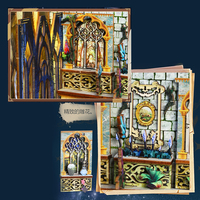 CAYI Pandora Box 3D Puzzle en bois jouets bricolage Miniature maison bricolage livre Nook Kit étagère décoration Mini livre magique Nook