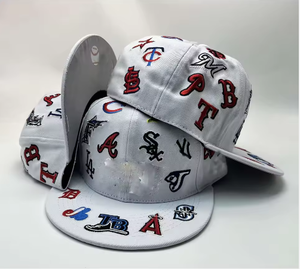 Custom Wholesale Logo New Plain Sports OEM Baseball Embroidery Logo 6 Panel Fitted Promotional Caps Unisex for Men and Women