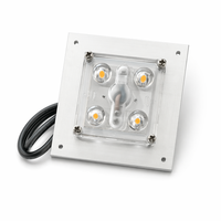 Module d'éclairage LED extérieur étanche IP65 10W 75x75mm en aluminium pour allées de jardin
