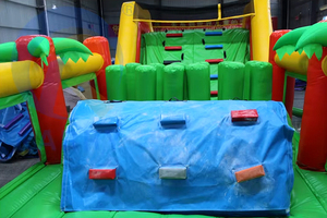 Patio de recreo al aire libre comercial PVC selva cocodrilo 59 pies carrera de obstáculos inflable gigante para adultos niños con Pared de escalada - Product Image 5