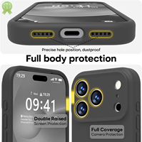 Coque de téléphone magnétique en silicone liquide recyclé certifiée GRS pour iPhone 18 17 Pro Max, antichoc et écologique