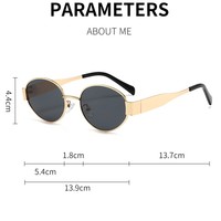 Lunettes de soleil rondes vintage pour femmes, monture circulaire rétro, branches larges en métal, protection UV400, lunettes de mode pour dames KV-W307
