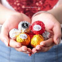 Envoltorios de Papel de Aluminio para Chocolate de Grado Alimenticio, Hojas Cuadradas y Coloridas para Empaquetar Barras de Chocolate y Dulces