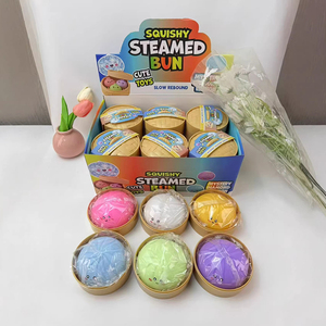 Colorful Dumpling Steamer Simulation Bun <b>Squishy</b> Anxiety Stress Relief Sensory Slow Rebound Fidget Toys for Kids - Product Image 6