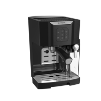 Machine à café électrique automatique en plastique 1450W avec pression de 15 bars, programmable et autonettoyante, capacité de 12 tasses pour usage domestique