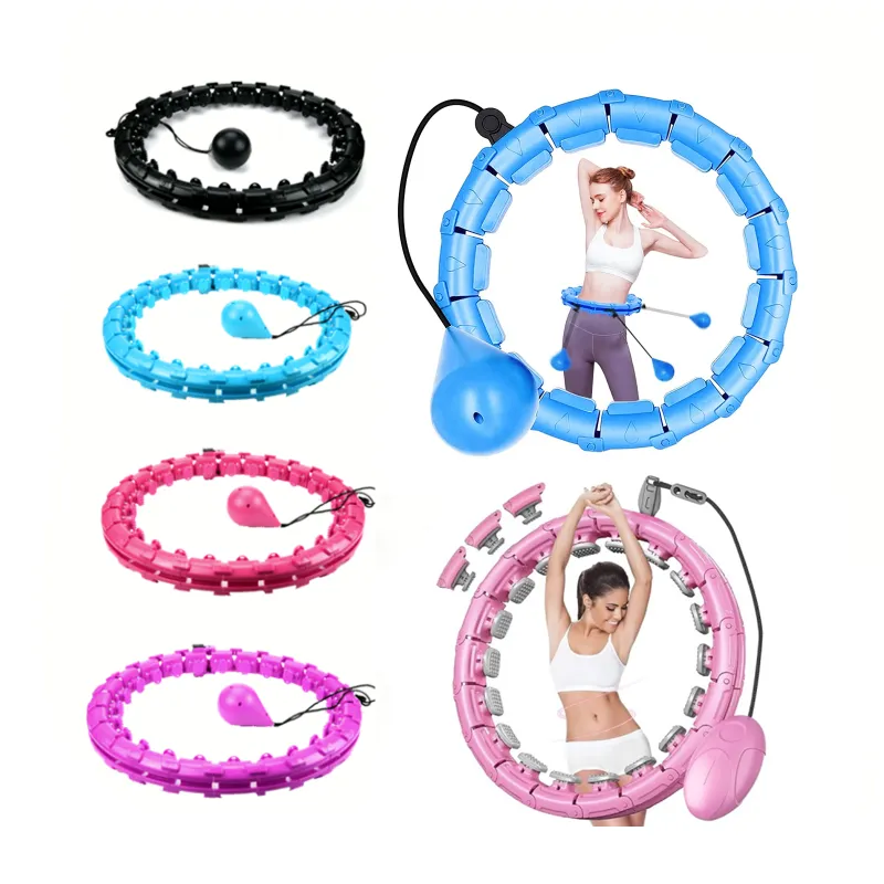 2024 New 24 Abnehmbare Knoten Erwachsene Fitness smart gewichtet Hula Ring Hula Kreis mit Gewichtskugel