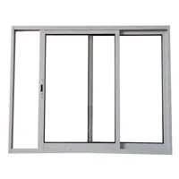 Telaio in alluminio nero opaco certificazione AS2047 finestra scorrevole orizzontale in lega di alluminio doppi vetri per finestre e porte
