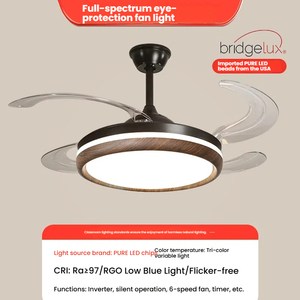 Ventilateur de plafond invisible pour restaurant, avec télécommande, design minimaliste, conversion de fréquence intelligente pour la maison et le bureau - Product Image 4