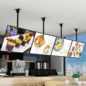 กล่องไฟ LED แบบลอยบางเฉียบส่องสว่างกล่องไฟ LED ติดเพดานแม่เหล็กสำหรับร้านอาหารร้านค้า