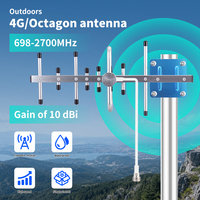 Antena de Radar para Exteriores de 10dBi, Amplificador de Señal 4G, Conector N, GSM 698-2700MHz, Repetidor de Señal Móvil de Alta Ganancia, IP67, 4 Bandas, HU081-2-1
