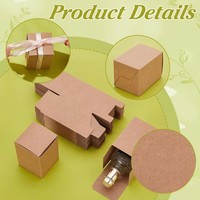 Boîte cadeau personnalisée en carton kraft recyclé écologique avec couvercles, design pliable pour l'emballage de bougies et impression de logo/graphisme