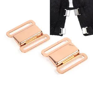 Adjustment Zinc Alloy Bra Adjustment Magnetic Buckle Clip Eco-Friendly Metal Silver Swimwear Front Closure Clip