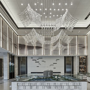 Lampe suspendue carrée vintage avec carreaux de verre Design Nouvel An Lumières pour centre de <span class=keywords><strong>vente</strong></span> <span class=keywords><strong>immobilier</strong></span> et décoration de salon - Product Image 1