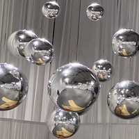 Ballon gonflable miroir flottant disco de Noël en PVC pour fête, mariage, publicité, sphère brillante or argent, or argent mariage