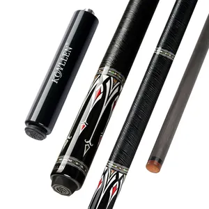 KONLLEN AS-2F Billiards Pool Cue Stick Black Technology Carbon Fiber Shaft 12.5mm Tip 3/8*8 Radial Pin Grip Handmade Inlay Kit