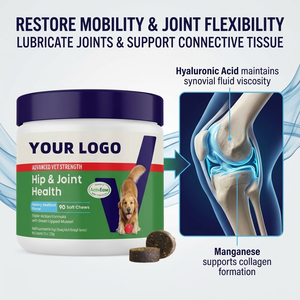 Suplemento Avanzado para Cadera y Articulaciones para Perros con Glucosamina, Ácido Hialurónico, Mejillón de Labio Verde, Omega 3, Suplementos para Mascotas - Product Image 5