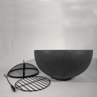 Grilles d'extérieur pour barbecue en plein air 60x60x30 Cm, grille de charbon de bois, foyer en Fiber de fer, produit d'extérieur noir, toutes saisons