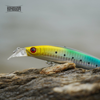Leurre de pêche à la truite Kingdom Minnow Crankbaits 125 mm 23 g, leurres pour la pêche en eau salée, wobblers pour la pêche à la traîne, appât artificiel, faux poisson, prix OEM