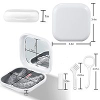 Boîte de rangement personnalisée pour appareil orthodontique IDEA GIFT, miroir transparent, étui pour aligneur dentaire, cadeau pour les soins bucco-dentaires, silicone ABS