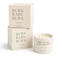 Bougie artisanale en cire de soja de luxe en gros, marque privée, aromathérapie, décoration personnalisée pour Thanksgiving, Diwali et les fêtes à la maison