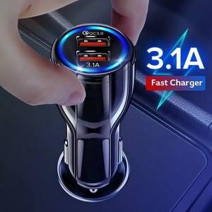 Accesorios de Carga para Automóvil, Adaptador de Cargador de Automóvil con Doble Puerto <span class=keywords><strong>USB</strong></span>, 2 Puertos <span class=keywords><strong>USB</strong></span>, Cargador de Automóvil Inteligente de 3.1a para Teléfono Móvil - Product Image 4