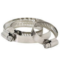 Collier de serrage à vis sans fin en acier inoxydable 304 de type allemand pour raccord de tuyau d'eau automobile, tailles personnalisées, conformité DIN