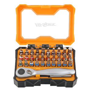 32pc 1/4 Hex Shank Metric <strong>Driver</strong> Screwdriver <strong>Bit</strong> <strong>Set</strong> Including Mini Ratcheting Wrench Security Torx <strong>Bits</strong> Compact Case Steel OEM - Product Image 1