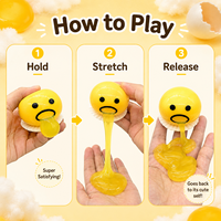 Jouet à presser en plastique en forme de jaune d'œuf, amusant, extensible, anti-stress, cadeau pour les 14 ans et plus