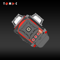 Niveau laser vert TOMAC 4D 16 lignes 360° avec contrôle par application, tours laser amovibles et nettoyables, écran LCD, batterie 2400 mAh