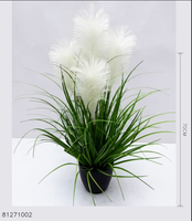 Plantes Artificielles : Herbe Haute Effet Oignon avec Feuillage Clair, Bonsaï, Fausses Herbes, Arbustes, Fleurs, Herbe de Blé pour la Maison