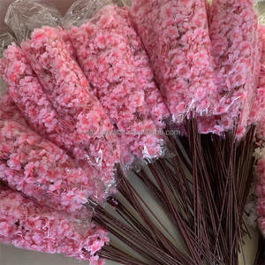 E-894 Vente en gros de fleurs artificielles en soie Sakura rose, <span class=keywords><strong>cerisier</strong></span> japonais à longues tiges, pour Pâques, Noël, rentrée scolaire - Product Image 5
