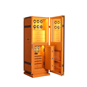 Hộp đựng đồng hồ cao cấp MINEESI, an toàn, khóa vân tay kép, chất liệu gỗ kim loại, model GZG-170, bảo mật đồ trang sức - Product Image 1