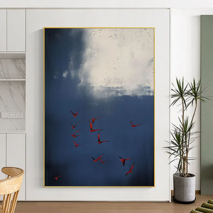 Quadro su Tela Astratto Minimalista con Cielo Blu Scuro <span class=keywords><strong>Surrealista</strong></span>, Decorazione Murale in Stile Maximalist - Product Image 1