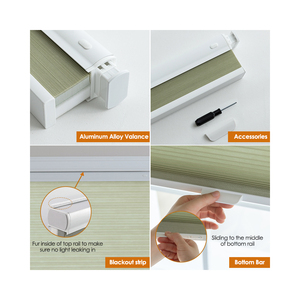 Store cellulaire sans fil occultant sans perçage <span class=keywords><strong>Protection</strong></span> UV stores en nid d'abeille adaptés au salon chambre taille personnalisée - Product Image 2