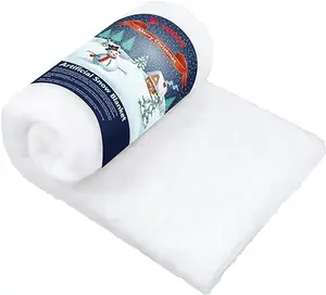 31,5 Дюймов * 8 футов искусственный Снежный флок экологически чистый Новый упавший искусственный снег одеяло 100% полиэстер дисплей рассеивания Снежный пух