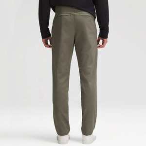 Vêtements de golf professionnels, pantalon droit pour homme en tissu tissé mi-lourd, élasticité, teinture unie, séchage rapide, poche cachée à fermeture éclair, en laine peignée - Product Image 2